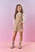 Conjunto Blusa E Salopete Xadrez Bege