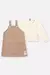 Conjunto Blusa E Salopete Xadrez Bege na internet
