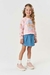 CONJUNTO DE BLUSÃO BOXY EM MALHA CANELADA E SHORT SAIA EM JEANS GUGA - comprar online