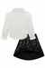 CONJUNTO DE CAMISA COM BOTÃO EM TRICOLINE E SAIA EM TULE COM ELASTANO - Arco-íris Divertido Boutique