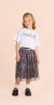 CONJUNTO T-SHIRT CONF E SAIA DE TULE FOIL ANIMAL PRINT - comprar online