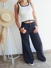 Pantalon super wide leg rigido - comprar online