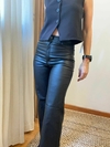 Pantalon engomado wide leg