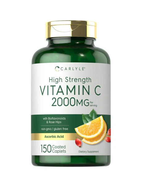 Carlyle Vitamina C 2000mg | con Rosa Mosqueta | 150 comprimidos | Vegetariano, sin OMG, suplemento sin gluten