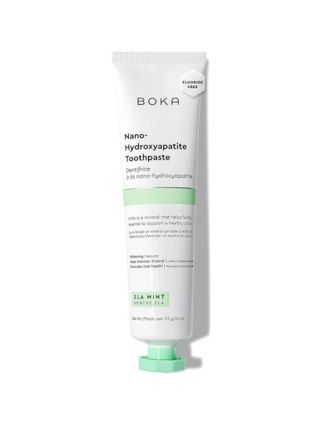 Boka, pasta dental con nano hidroxiapatita, apropiada para dientes sensibles - para cuidado oral de adultos y niños, 113 g