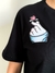 Camiseta Feminina Preta Estampa Finger Heart - comprar online
