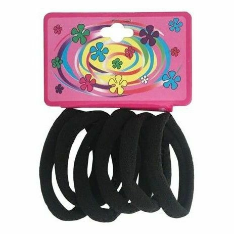 Elastico de cabelo - preto c/ 6 - comprar online