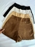 Short em linho marrom