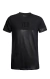 Camiseta Longline Algodão Premium Strong com Recortes Black Shine - YED Exclusive