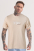 Camiseta Bege em Algodão Egípcio Soft Touch e Estampa Bold - comprar online