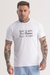 Camiseta Branca em Algodão Egípcio Soft Touch com Aplicação em Courino - comprar online