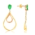 Par de Brincos Gota de Ouro 2 Cores com Jades - comprar online