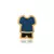 Pingente de Ouro Camiseta Azul e Bermuda Preta