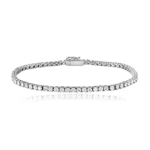 Pulseira Riviera de Ouro Branco com Diamantes