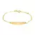 Pulseira Infantil de Ouro - Malha Piastrine com Plaquinha