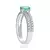 Anel de Ouro Branco com Diamantes e Esmeralda - comprar online