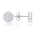Par de Brincos Chuveiro Redondo de Ouro Branco com Diamantes - comprar online