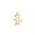 Pingente de Ouro modelo Menina com Bolsa e Diamante