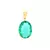 Pingente de Ouro Oval com Cristal estilo Turmalina Paraíba