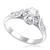 Anel Solitário de Ouro Branco com Diamante - comprar online