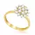 Anel Chuveiro de Ouro Amarelo com Diamantes