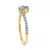 Anel de Ouro com Diamantes e Água Marinha oval - comprar online