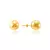 Par de Brincos Esfera com Diamantação Globo em Ouro Amarelo - comprar online