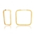 Par de Brincos Argola Quadrada de Ouro Amarelo - comprar online