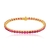 Pulseira Riviera de Ouro Amarelo com Rubis