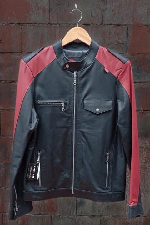 Campera Cuero Edmundo Combinada Hombre - comprar online
