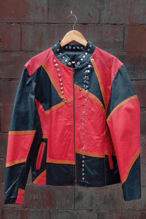 Campera Cuero Recortes Hombre - DC-10 JEANS