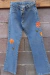Jean Rigido con Flores Pintadas - DC-10 JEANS