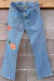 Jean Rigido con Flores Pintadas - comprar online