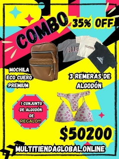 COMBO MOCHILA + 3 REMERAS + REGALO!!