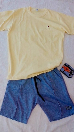 Combo shorts y remera de algodon + billetera de regalo - comprar online