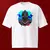 Camiseta Oversized Premium Branca Coleção Animais Africanos Estampa Camaleão Místico