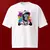 Camiseta Oversized Premium Branca e Preta Coleção César Tá em Casa Estampa Macaco Debochado - Loja Apaoká