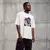 Camiseta Oversized Premium Branca e Preta Coleção César Tá em Casa Estampa Macaco Sorridente na internet