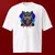 Camiseta Oversized Premium Branca Coleção Animais Africanos Estampa Coruja da Sabedoria