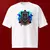 Camiseta Oversized Premium Branca Coleção Animais Africanos Estampa Macaco do Equilíbrio