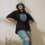 Camiseta Oversized Premium Branca Coleção Animais Africanos Estampa Macaco do Equilíbrio