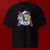 Camiseta Oversized Premium Branca e Preta Coleção César Tá em Casa Estampa Macaco Debochado na internet