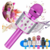 Microfone Sem Fio Bluetooth Karaokê Luz Led Festas WS-858 / KA-1003