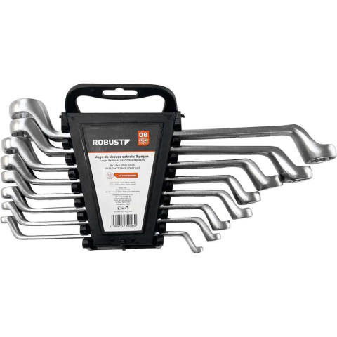 Jogo de chaves estrela, 6,0 mm a 22,0 mm, com 8 peças ROBUST