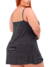 Camisola de Liganete Plus Size - Preto - comprar online