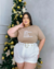 Tshirt Plus Size 100% Algodão Estampada " Não desista dos seus sonhos"