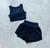conjunto shorts duplo Alice azul escuro