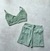 conjunto shorts marina verde claro na internet