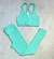 Conjunto calça canelado premium verde água