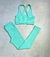 Conjunto calça canelado premium verde água - comprar online